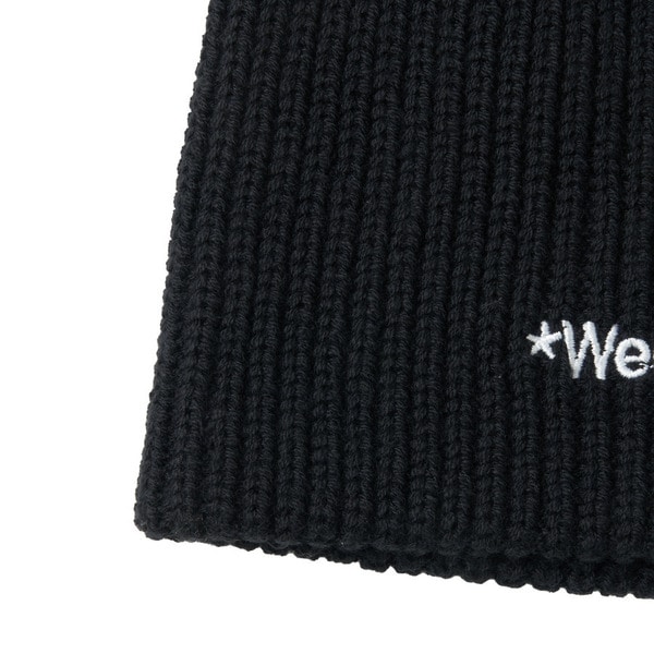 Slogan Knit Cap 詳細画像 Black 8