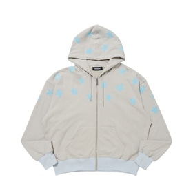 Bi-color Rib Zip Hoodie