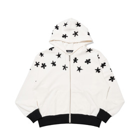 Bi-color Rib Zip Hoodie