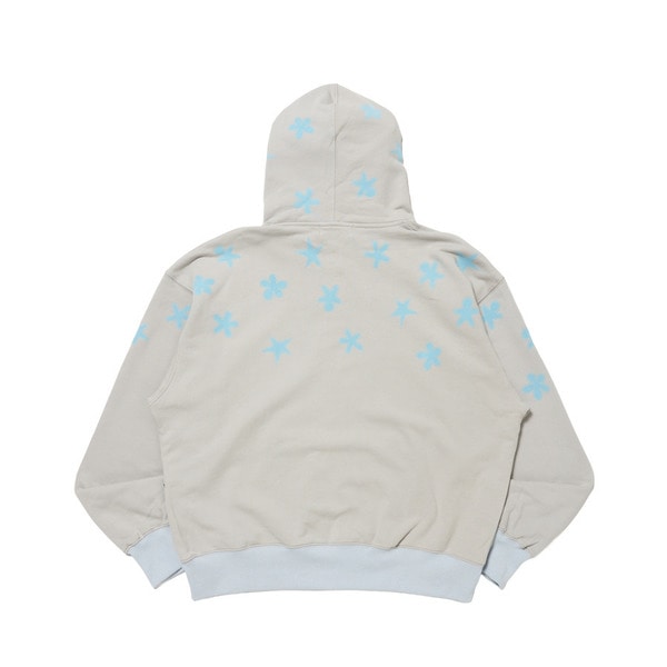 Bi-color Rib Zip Hoodie 詳細画像 Grey 1