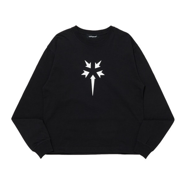 Point Logo Drawcord Hem LS Tee 詳細画像 Black 1
