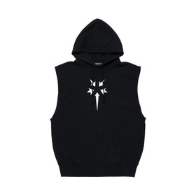 Point Logo No Sleeve Hoodie
