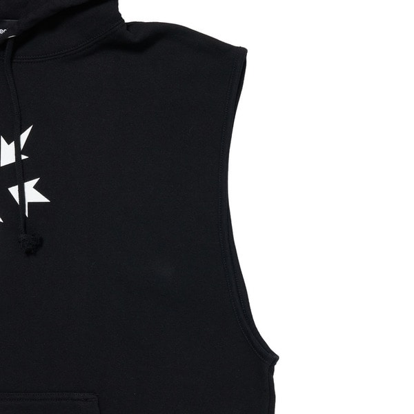 Point Logo No Sleeve Hoodie 詳細画像 Black 3