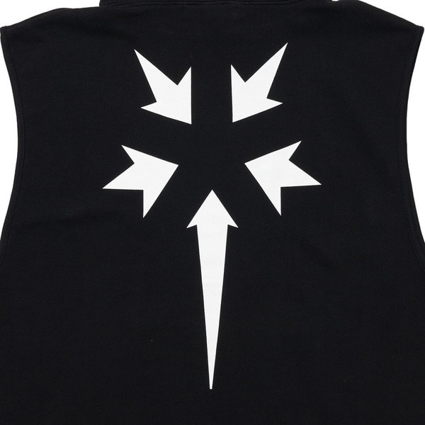 Point Logo No Sleeve Hoodie 詳細画像 Black 7