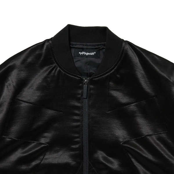 Satin Zip Blouson 詳細画像 Black 2