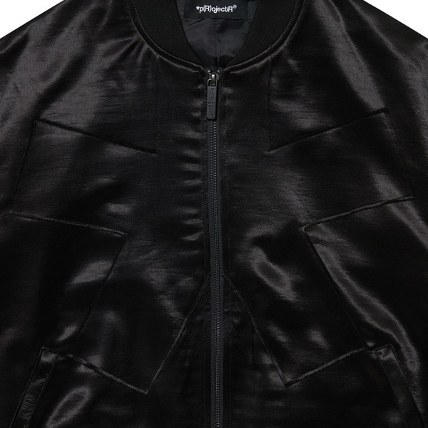 Satin Zip Blouson 詳細画像 Black 5