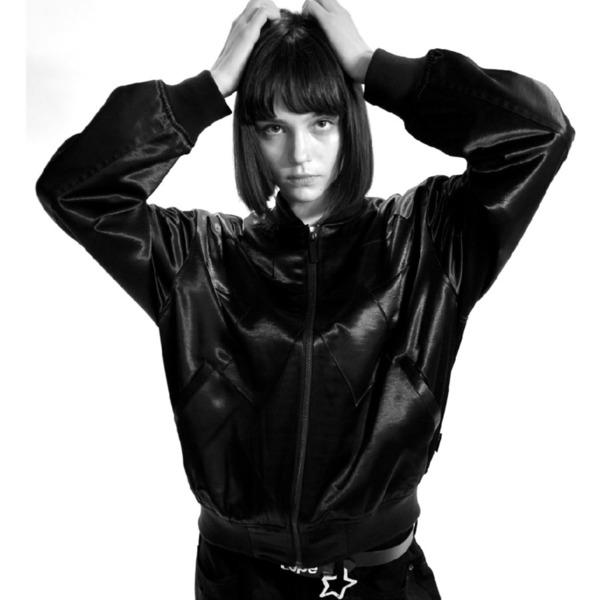 Satin Zip Blouson 詳細画像 Black 7