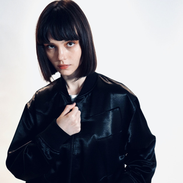 Satin Zip Blouson 詳細画像 Black 8