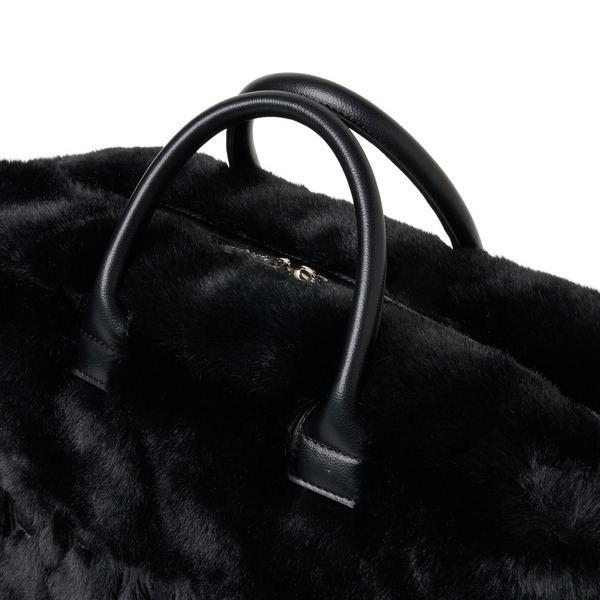 Logo EMB 2way Fake Fur Bag 詳細画像 Black 4
