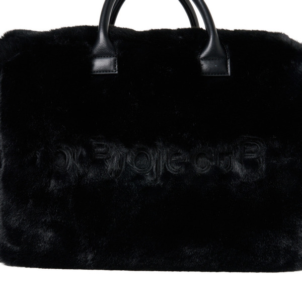 Logo EMB 2way Fake Fur Bag 詳細画像 Black 7
