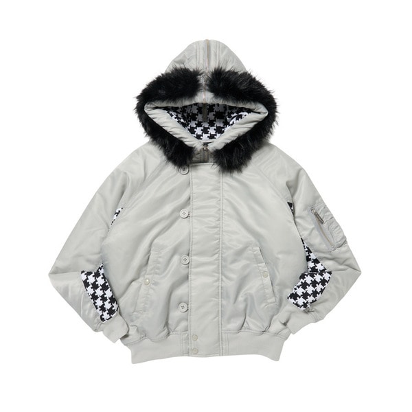 Asterisk Block Check N2B Jacket 詳細画像 Grey 1