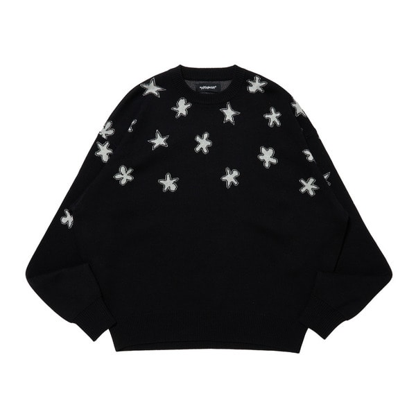 Scattered Characters Knit 詳細画像 Black 1