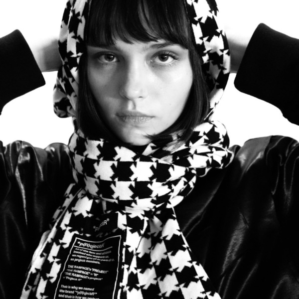 Asterisk Block Check Muffler 詳細画像 Black 8