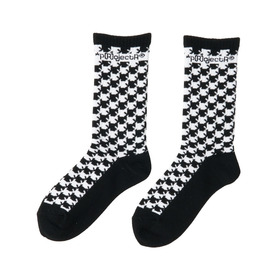 Asterisk Block Check Socks 詳細画像