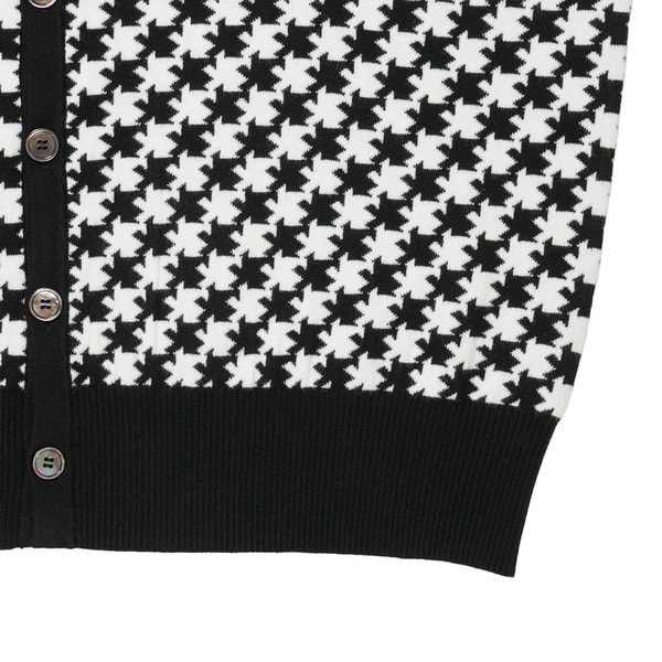 Asterisk Block Check Cardigan 詳細画像 Black 4