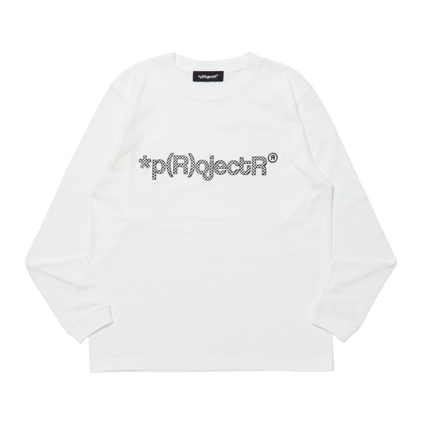 Logo Block Check LS Tee 詳細画像 White 1