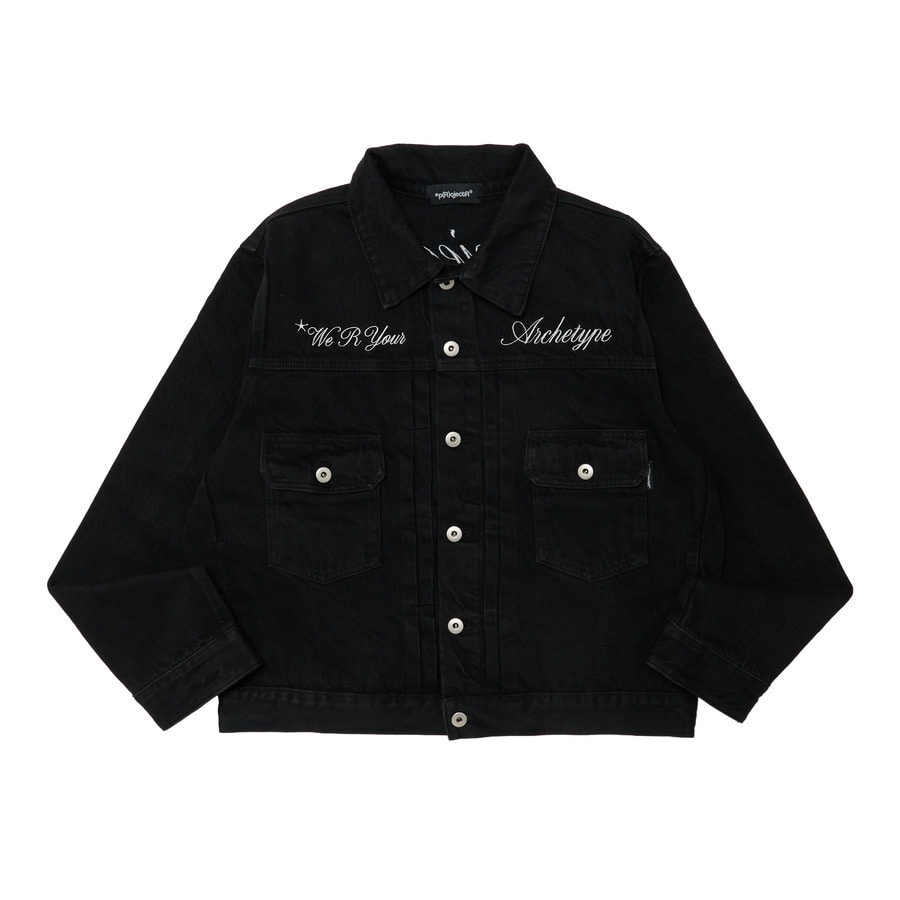 Cursive Logo Denim Jacket | *p(R)ojectR® | VERTICAL GARAGE