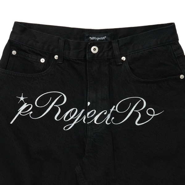 Cursive Logo Denim Pants 詳細画像 Black 2