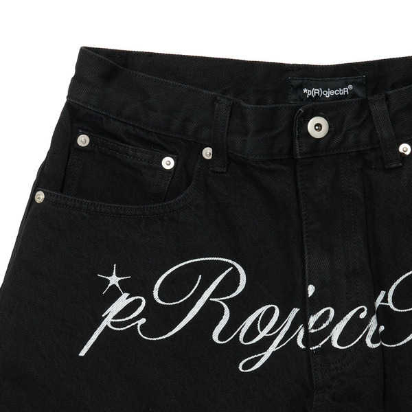 Cursive Logo Denim Pants 詳細画像 Black 3