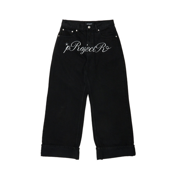 Cursive Logo Denim Pants 詳細画像 Black 1