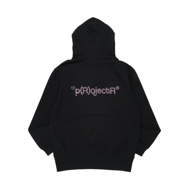 Heart P Logo Rhinestone Hoodie 詳細画像 Black 1