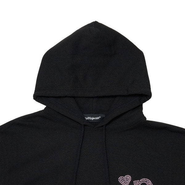 Heart P Logo Rhinestone Hoodie 詳細画像 Black 2