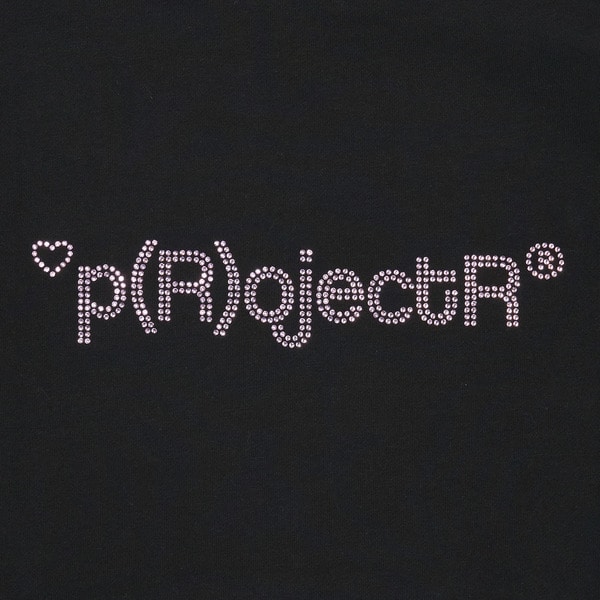 Heart P Logo Rhinestone Hoodie 詳細画像 Black 4