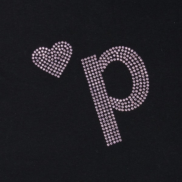 Heart P Logo Rhinestone SS Tee 詳細画像 Black 4