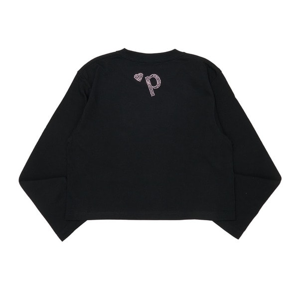 Heart P Logo Rhinestone WMNS LSTee 詳細画像 Black 1