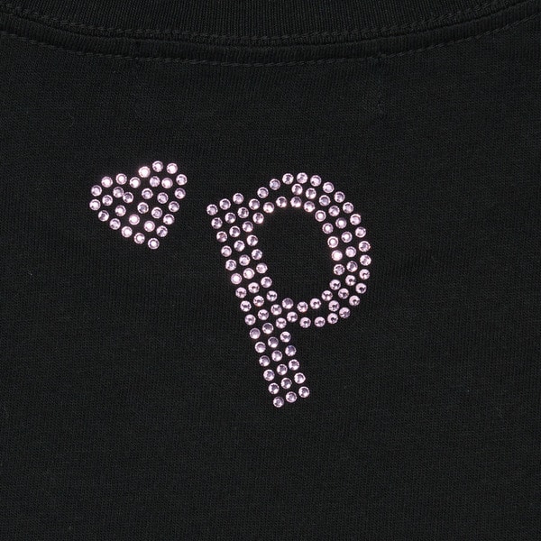 Heart P Logo Rhinestone WMNS LSTee 詳細画像 Black 5