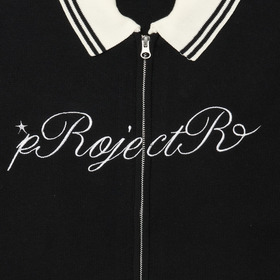 Cursive Zip Knit Cardigan 詳細画像