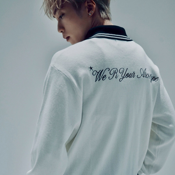 Cursive Zip Knit Cardigan 詳細画像 White 14