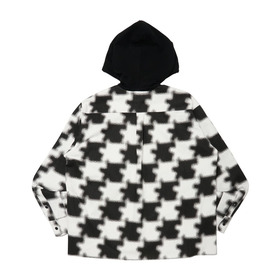 Mosaic Asterisk Block Check Shirt Hoodie 詳細画像