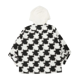 Mosaic Asterisk Block Check Shirt Hoodie 詳細画像
