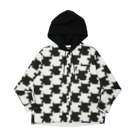 Mosaic Asterisk Block Check Shirt Hoodie 詳細画像