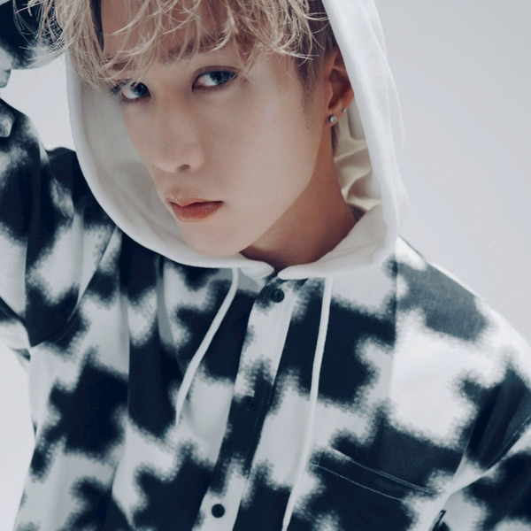 Mosaic Asterisk Block Check Shirt Hoodie 詳細画像 White 12