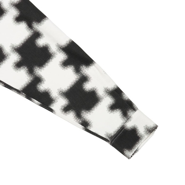 Mosaic Asterisk Block Check Shirt Hoodie 詳細画像 White 4