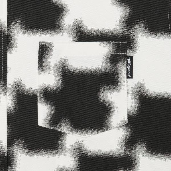 Mosaic Asterisk Block Check Shirt Hoodie 詳細画像 White 6