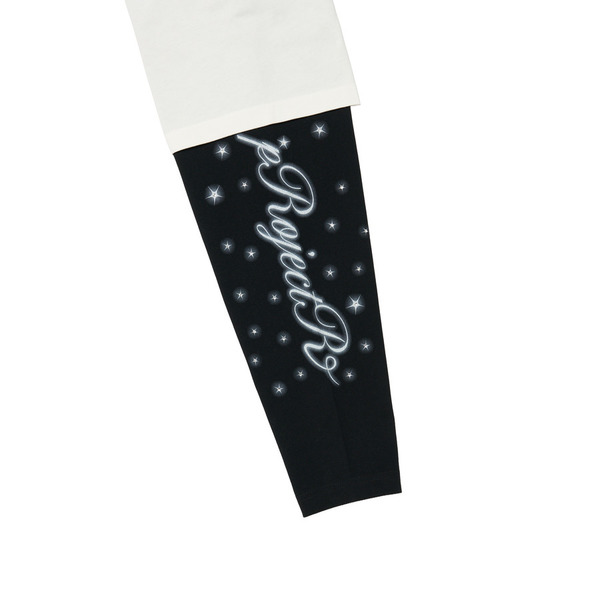 Sparkle Logo Rhinestone Layered LS Tee 詳細画像 White 4