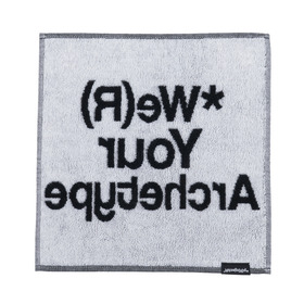 Slogan & Asterisk Block Check Hand Towel 詳細画像