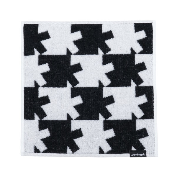 Slogan & Asterisk Block Check Hand Towel 詳細画像 White(check) 2