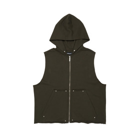 Sleeveless Applique Hoodie