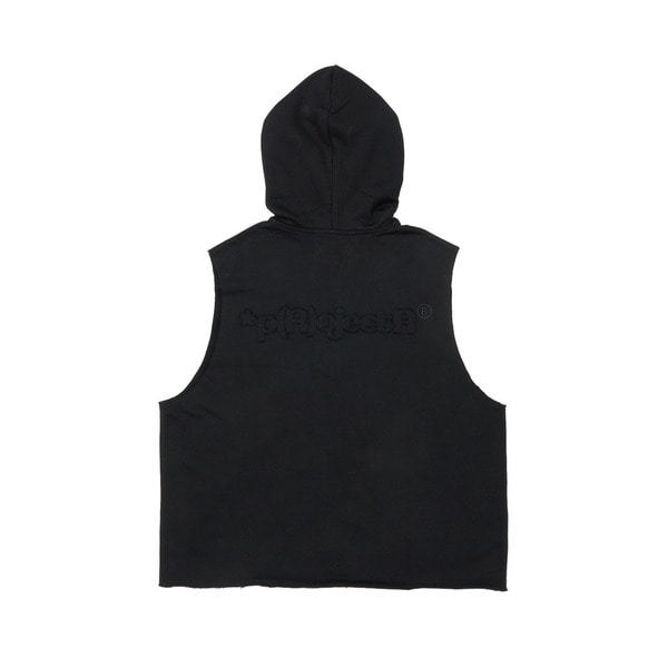 Sleeveless Applique Hoodie 詳細画像 Khaki 1