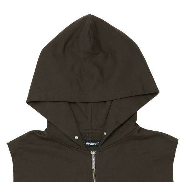 Sleeveless Applique Hoodie 詳細画像 Khaki 3
