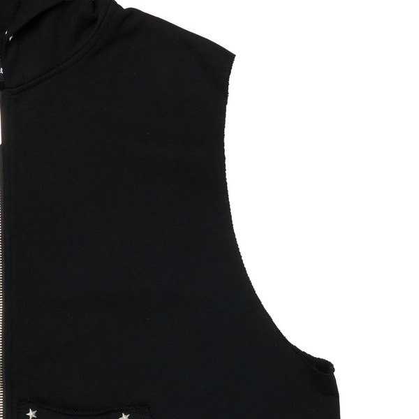 Sleeveless Applique Hoodie 詳細画像 Khaki 5