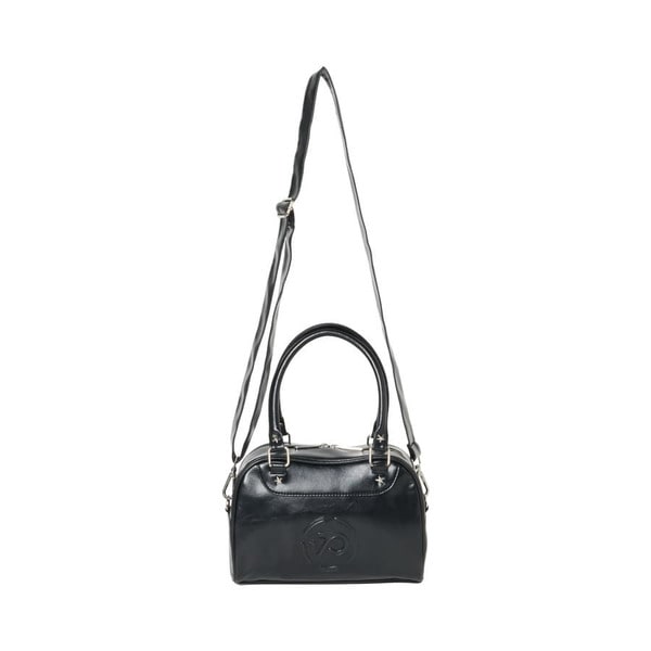 Embossed Circle Logo Shoulder Bag 詳細画像 Black 10