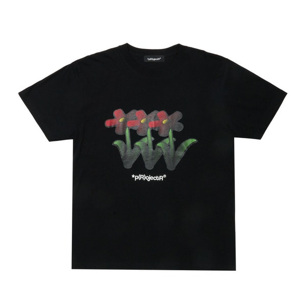 Tripple Flower Graphic SS Tee 詳細画像 Black 1