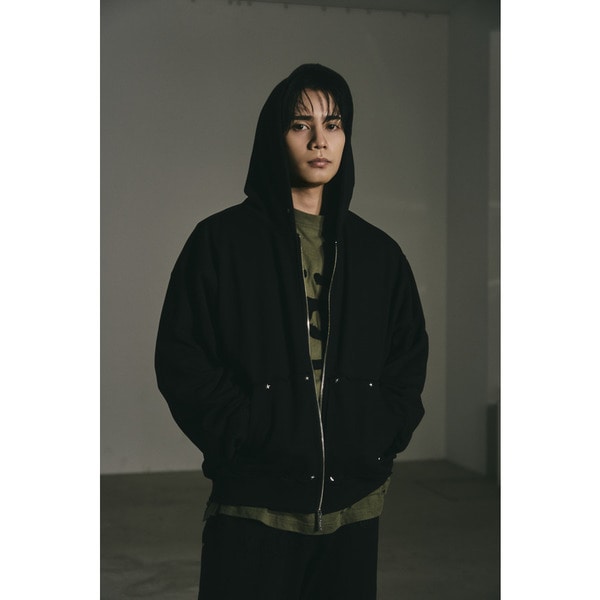 Studs Cut Off Hoodie 詳細画像 Black 11