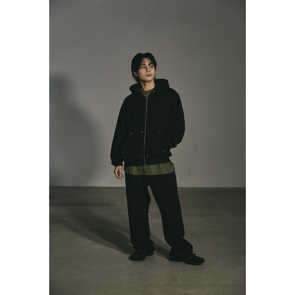 Studs Cut Off Hoodie 詳細画像 Black 12