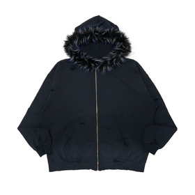 Fur Damage Zip Hoodie